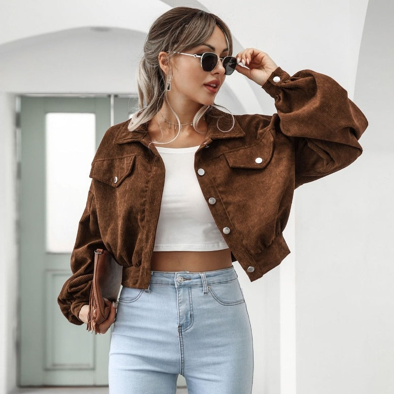 Chaqueta corta de pana