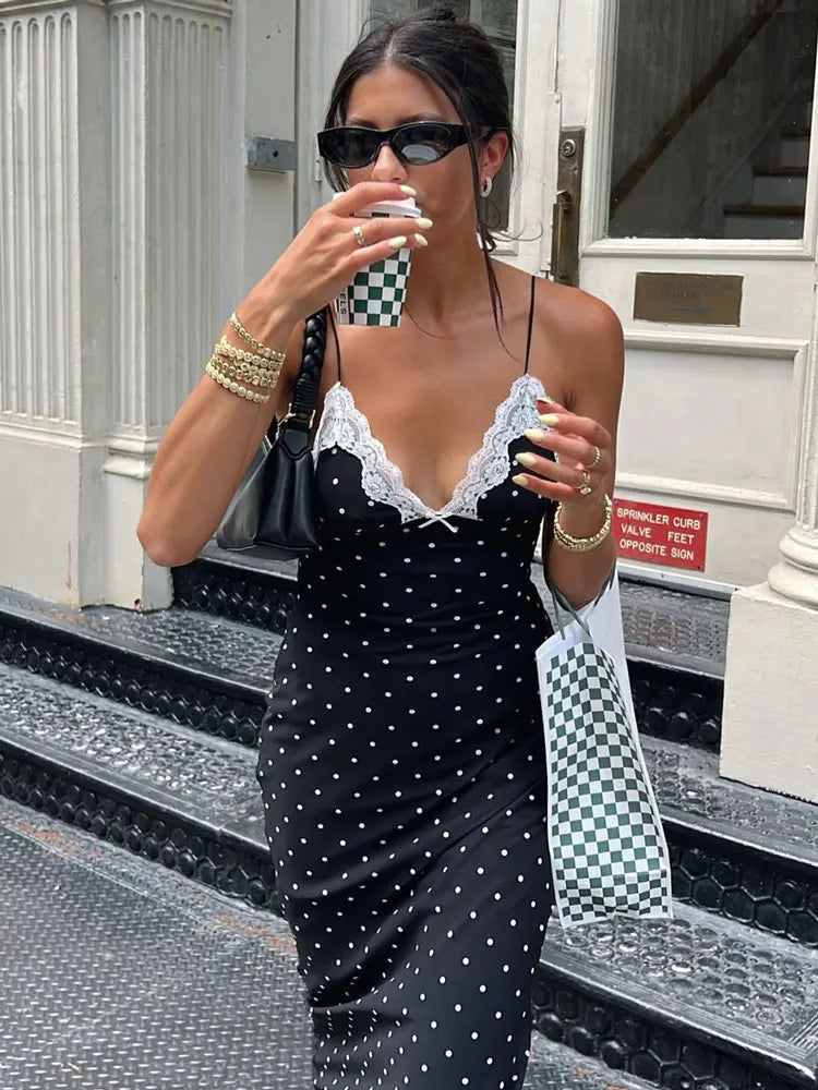 Women’s Lace V-Neck Maxi Dress