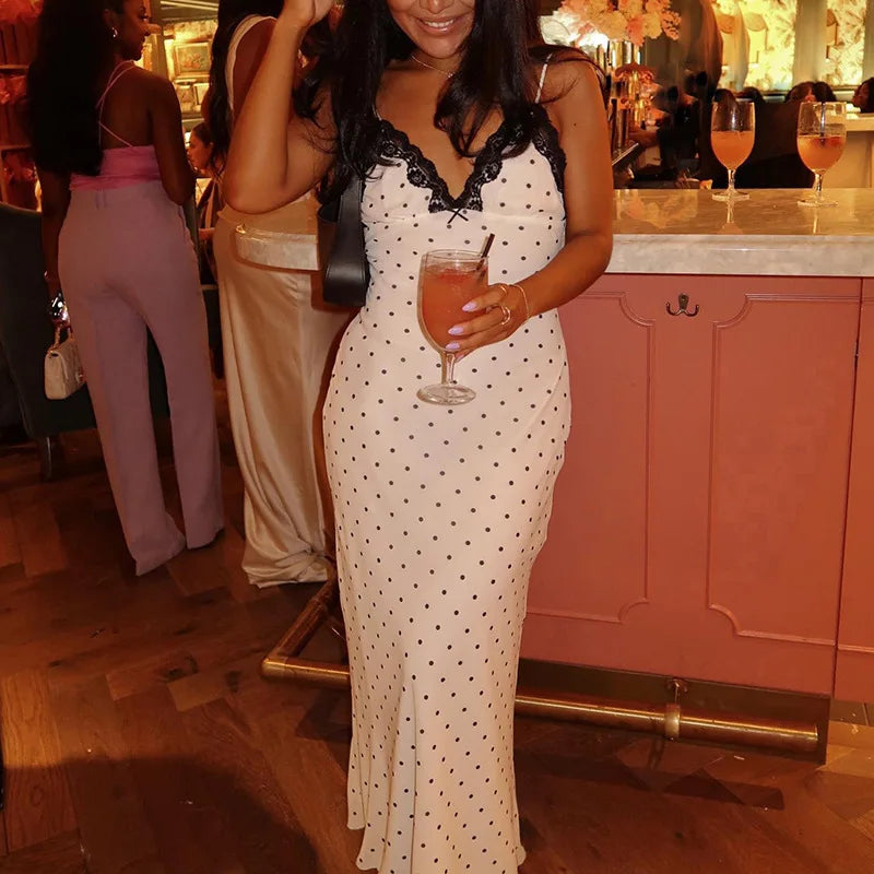 Women’s Lace V-Neck Maxi Dress