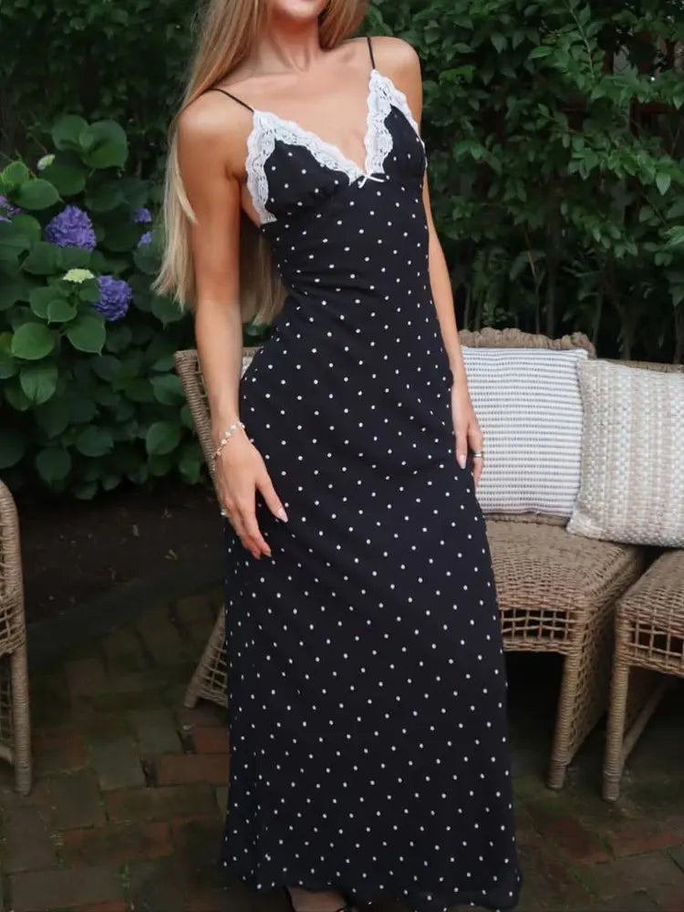 Women’s Lace V-Neck Maxi Dress