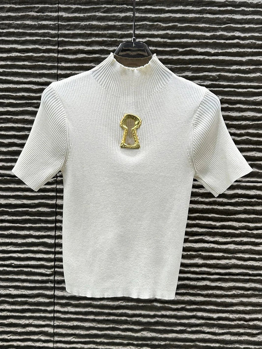 Women’s Turtleneck Buckle T-Shirt